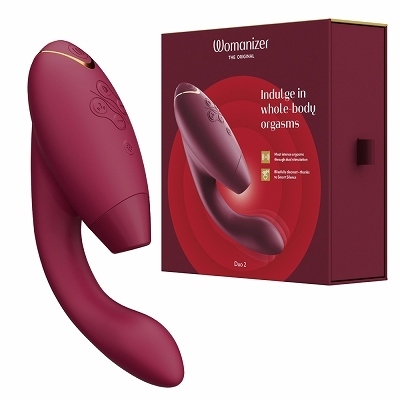Womanizer Duo 2 Dual-Stimulaion Suction Vibrator Bordeaux