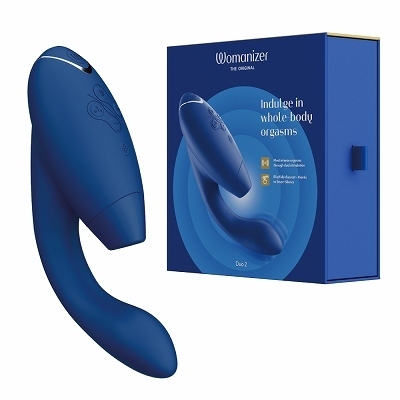 Womanizer Duo 2 Dual-Stimulaion Suction Vibrator Blueberry