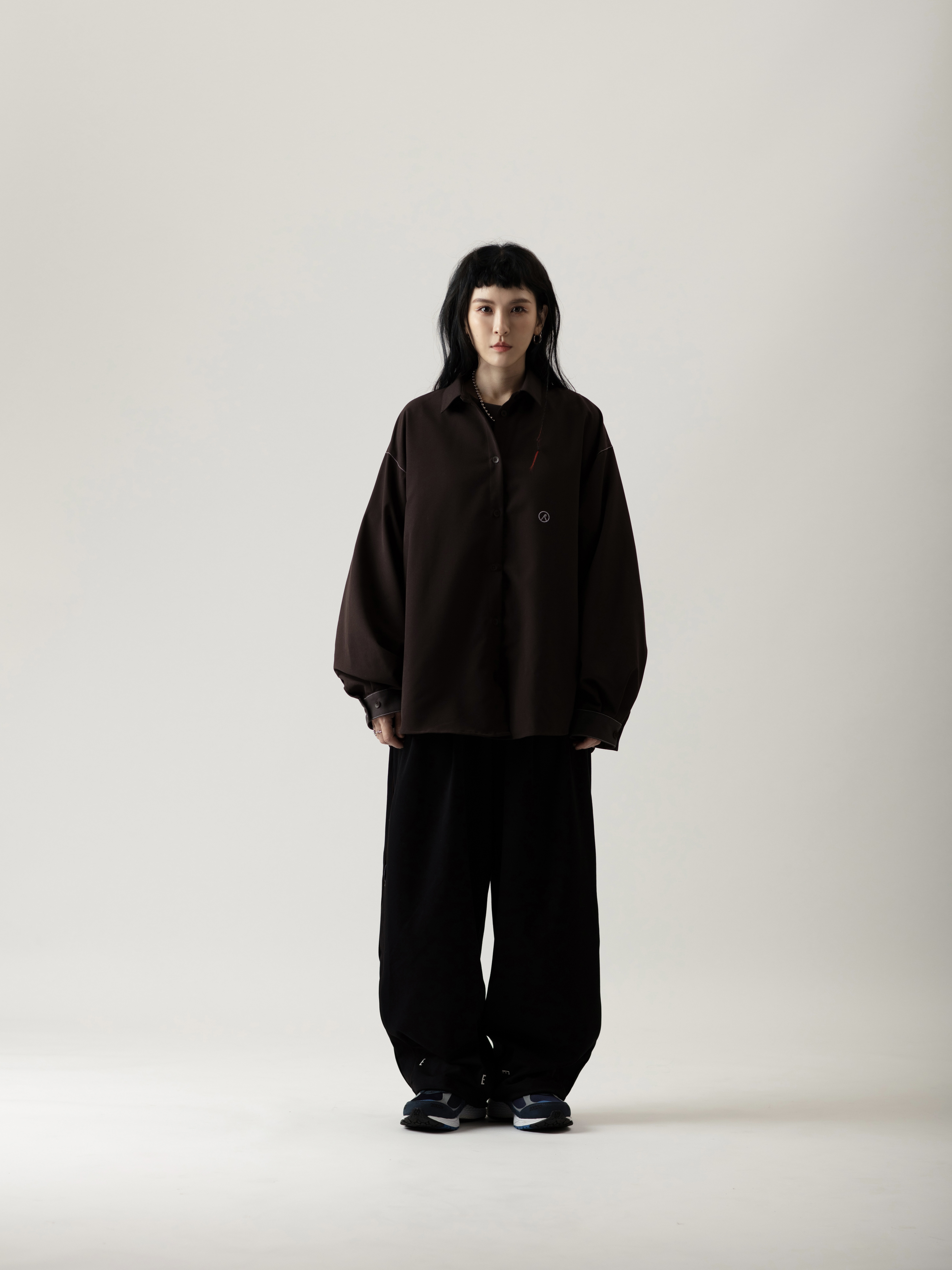 Graphic-embroidered Shirt | Chocolate