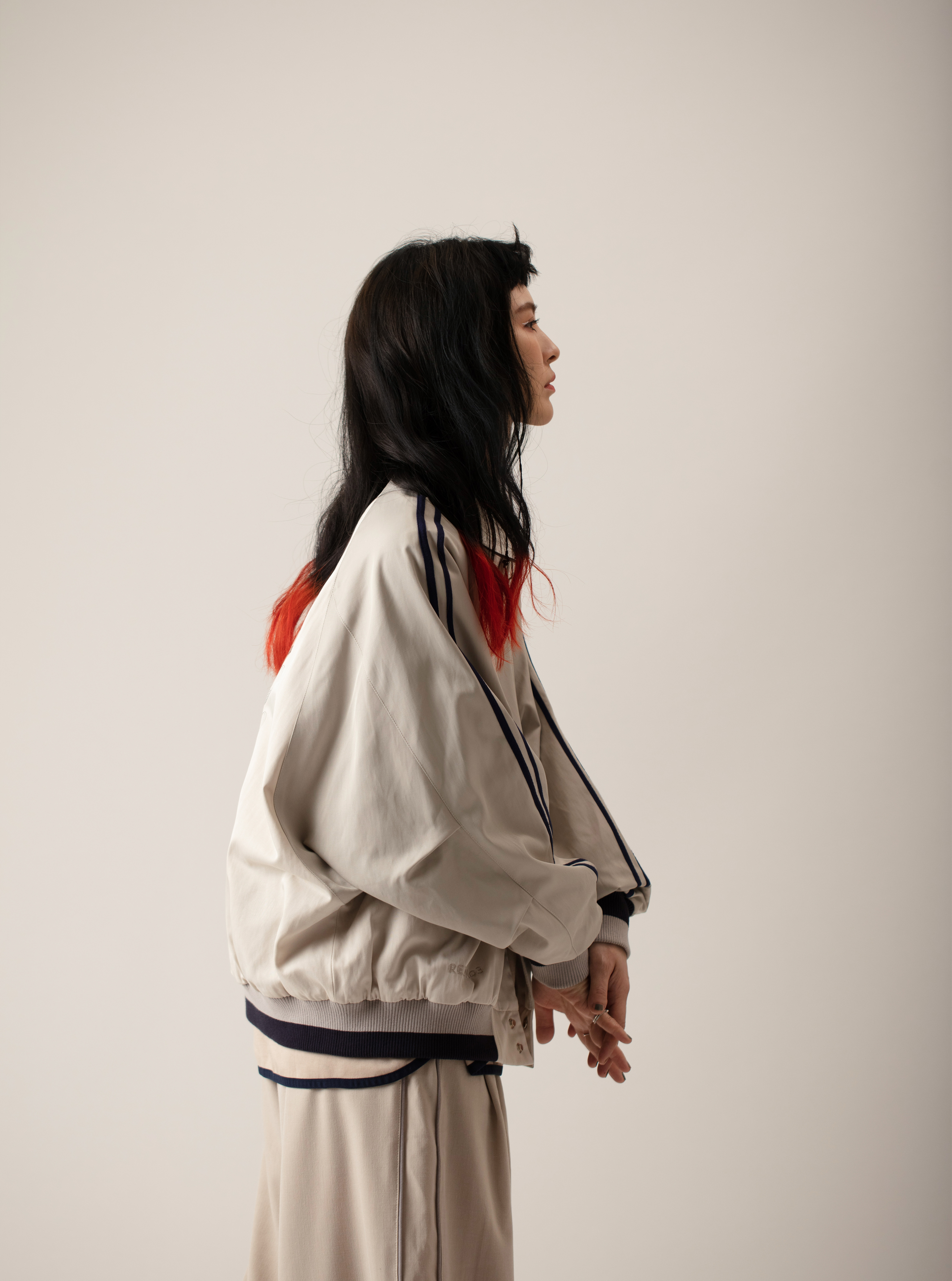Color Block Coach Jacket | Ivory