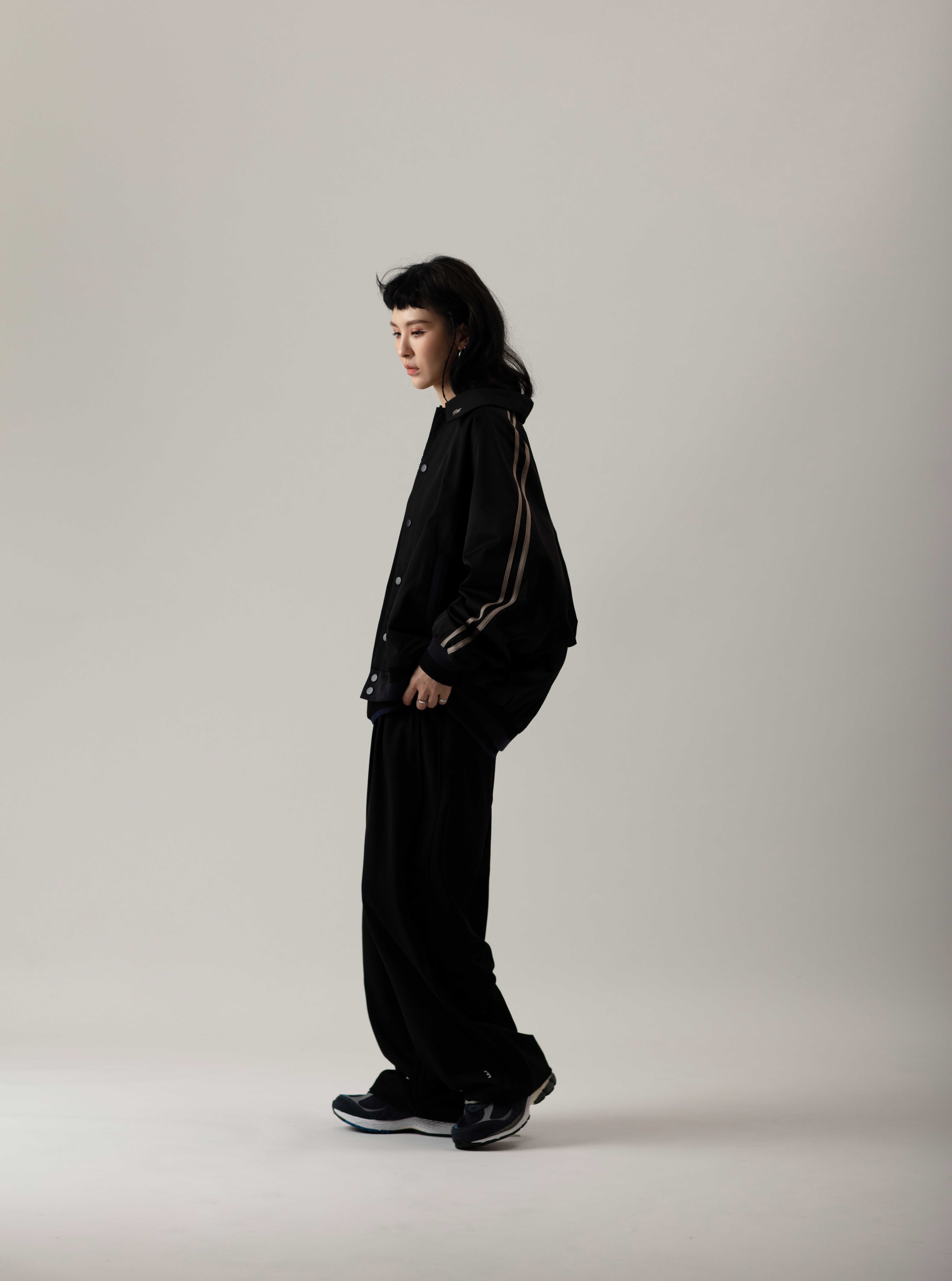 Color Block Coach Jacket | Black