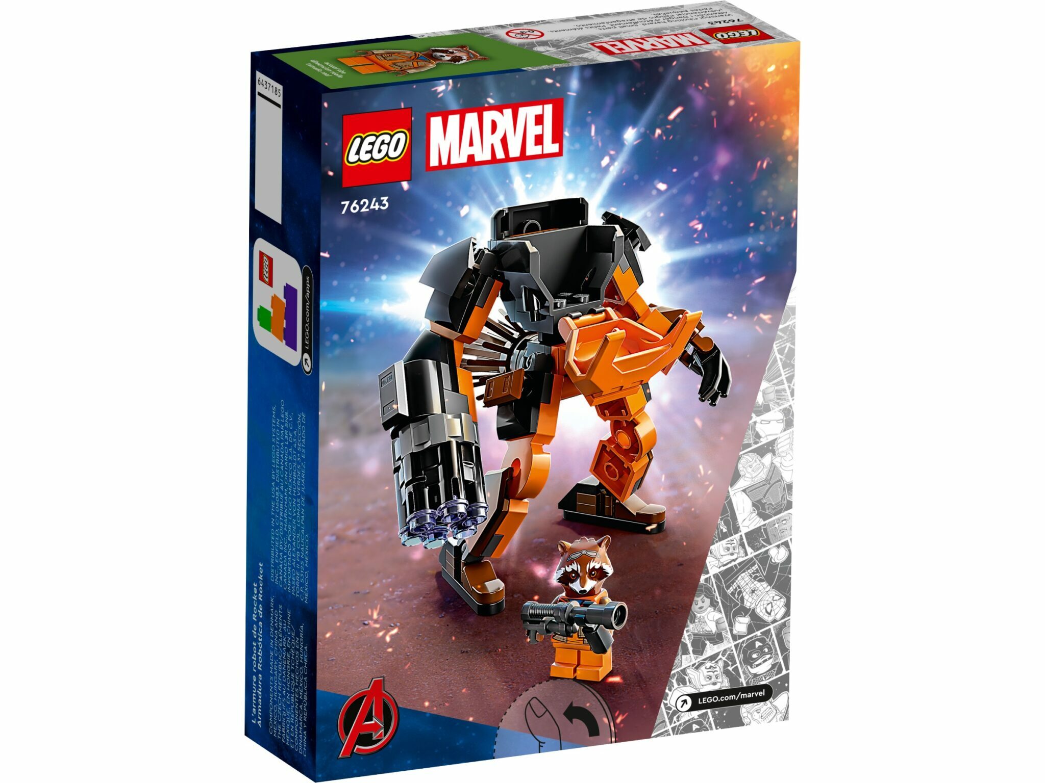 [飛米樂高積木磚賣店] LEGO 76243 Marvel - 火箭浣熊裝甲