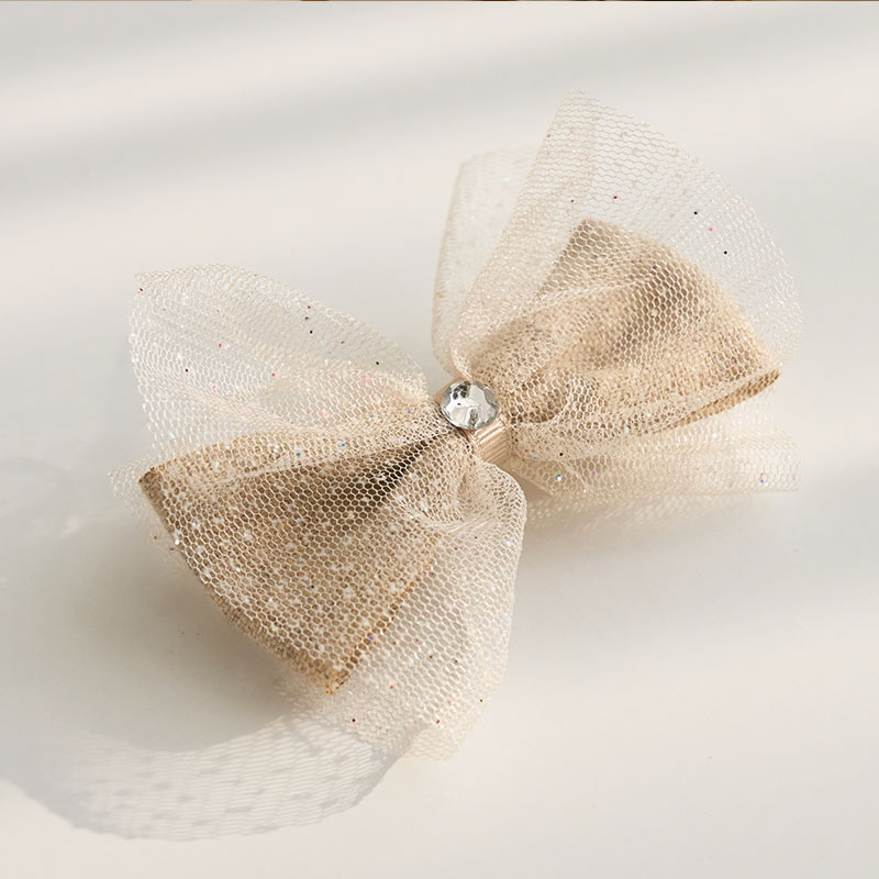 髮夾-Cancan紗鑽-髮夾 髮飾-Beige-It’s sunny outside