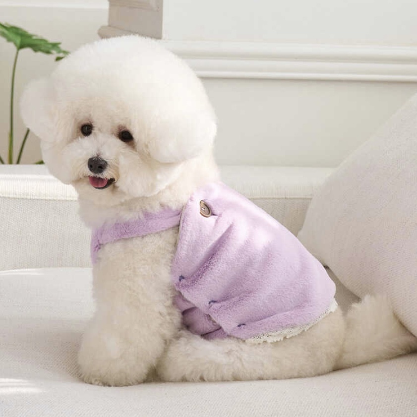 毛茸茸背心Bebe Fur Crop 薰衣草-It’s sunny outside