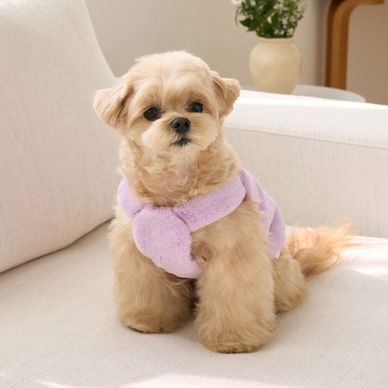 毛茸茸背心Bebe Fur Crop 薰衣草-It’s sunny outside