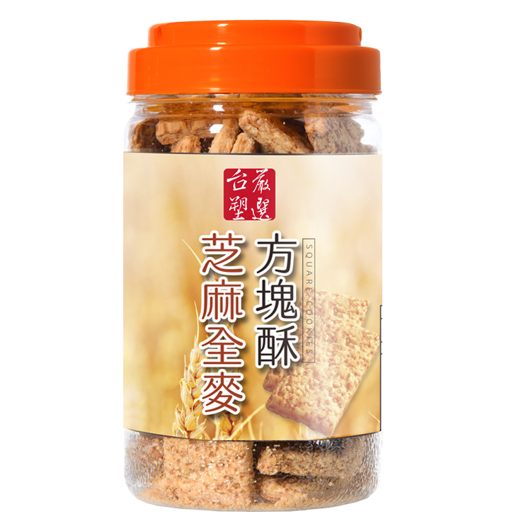 【台塑嚴選】芝麻全麥方塊酥(多規格)