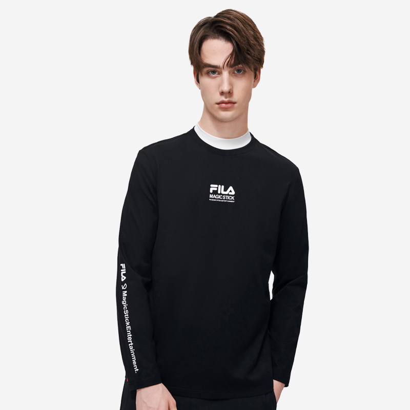 FILA x MAGIC STICK Logo Men's Cotton Long Sleeve T-s...