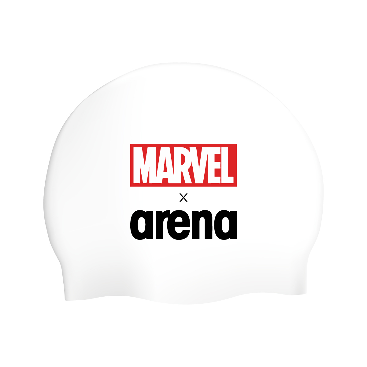 Captain America 矽膠泳帽 - 白
