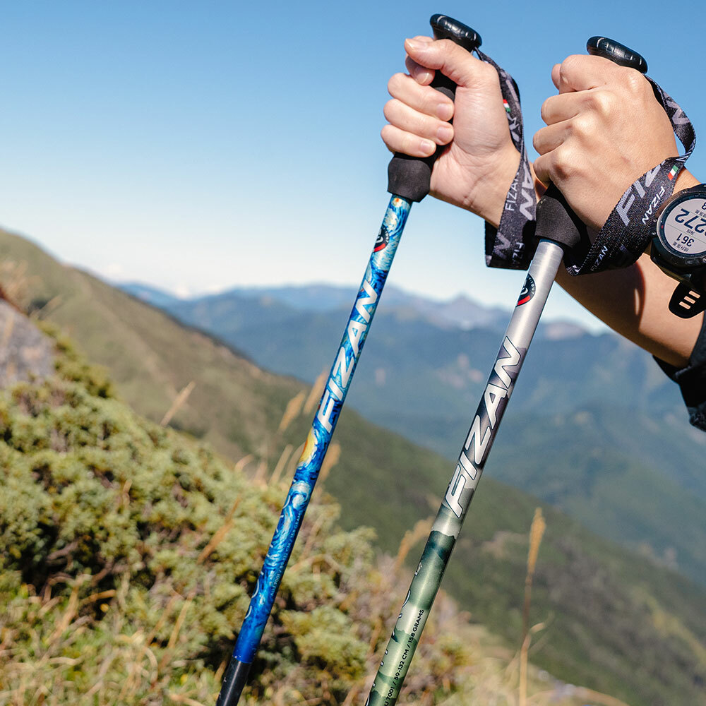 FIZAN 超輕三節式健行登山杖2入特惠組