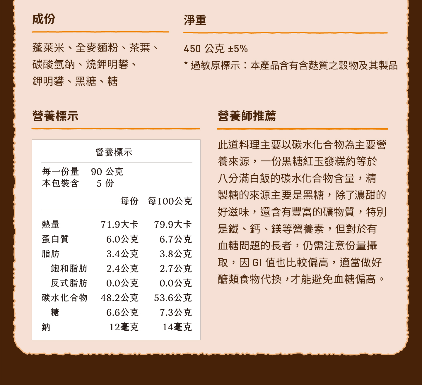 三小市集 茶香永續年菜｜第七道：黑糖紅玉發糕