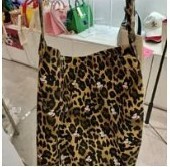 [S] LE.JUNEV MICKEY LEOPARD LONG TOTE,BROWN, SLJV104 (SLJV104)