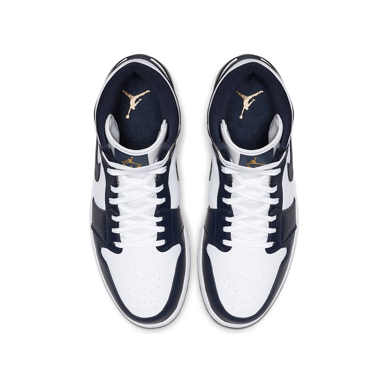 Air Jordan 1 Mid '' Obsidian '' 黑曜石藍白男款554724-174 [台