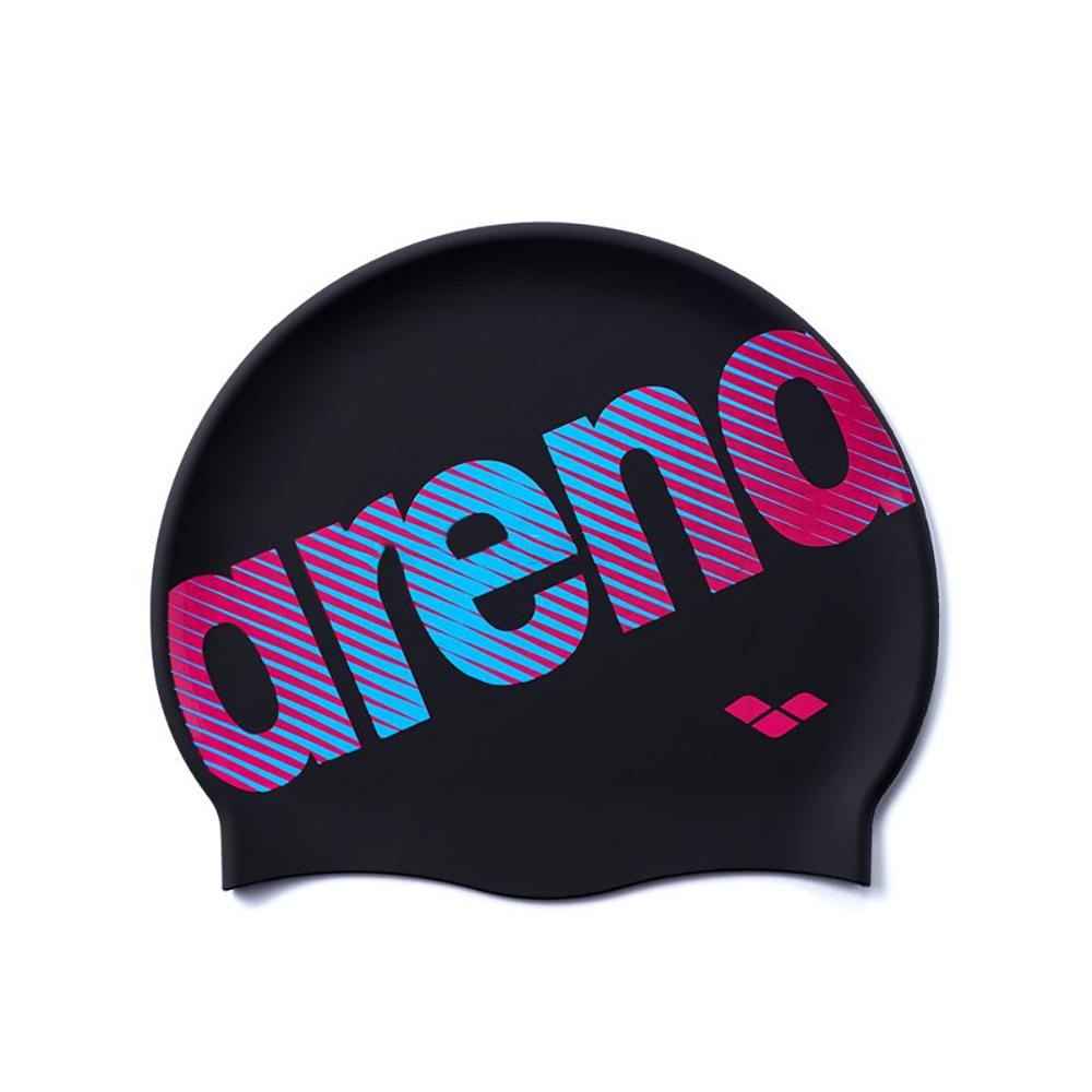 ARENA LOGO 矽膠泳帽 - 黑/紫