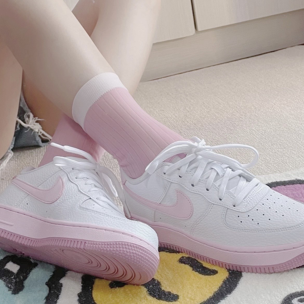NIKE AIR FORCE 1 LOW (GS) 草莓奶霜 粉白 CT3839-107