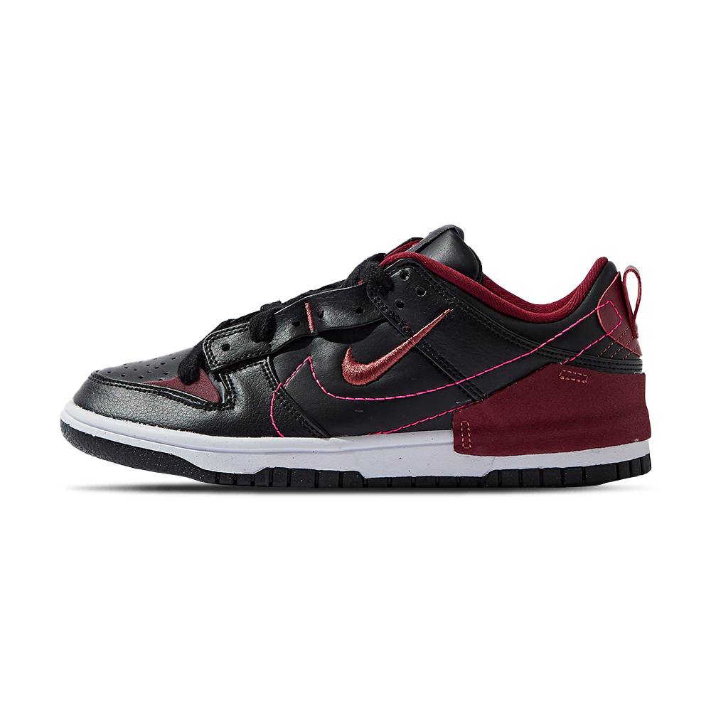 Nike W Dunk Low Disrupt 2 女黑紅解構拼接甜菜低筒運動休閒鞋DV402