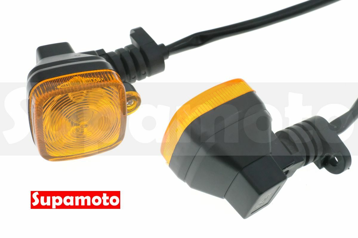 -Supamoto- D46 方形 復古 方向燈 霧黑 橘色 通用 改裝 方型 檔車 正方形