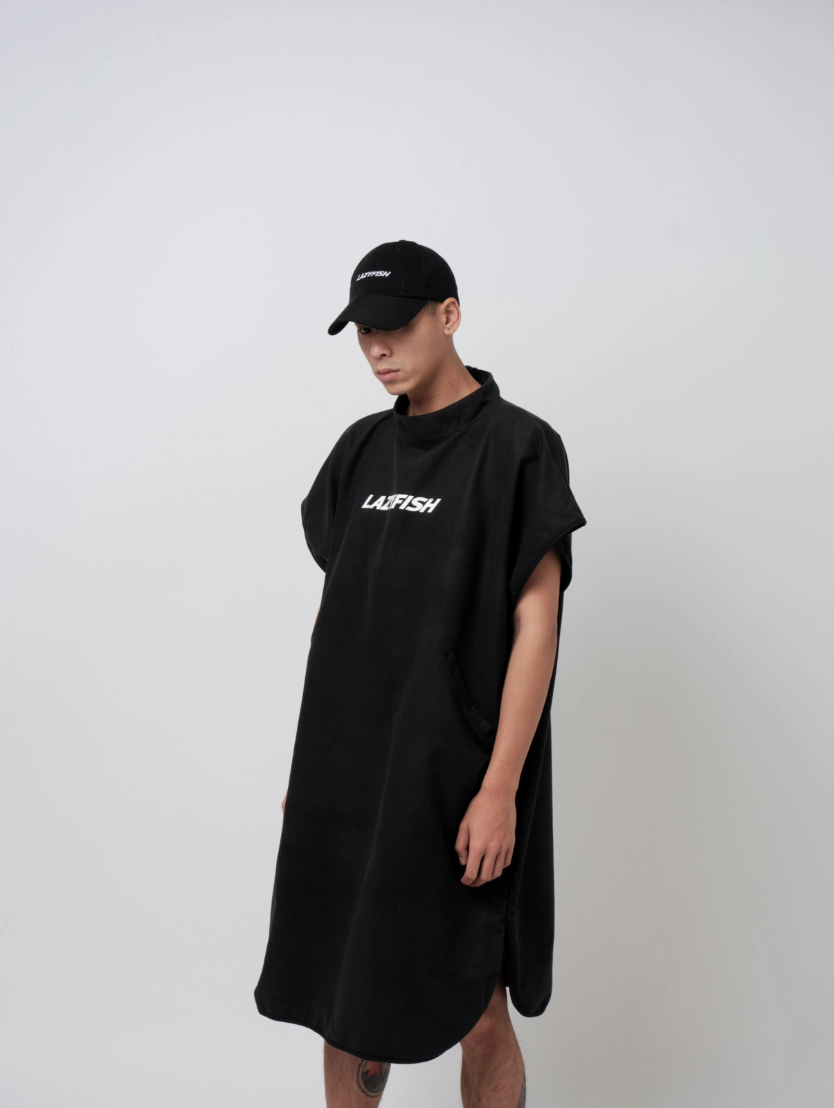 LAZYFISH - Classic Logo Zipper Poncho 經典多用途拉鍊款毛巾衣
