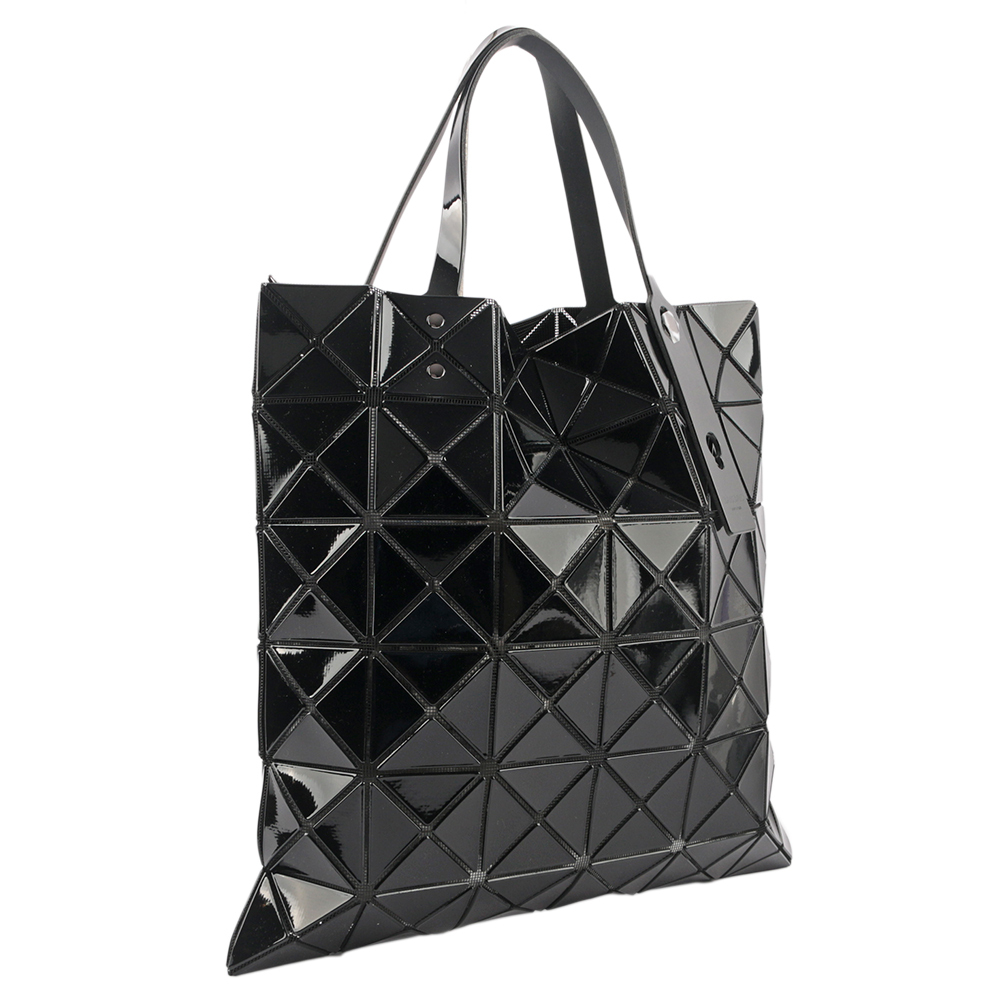 【ISSEY MIYAKE三宅一生】BAO BAO LUCENT 6X6 亮面手提包(黑色)