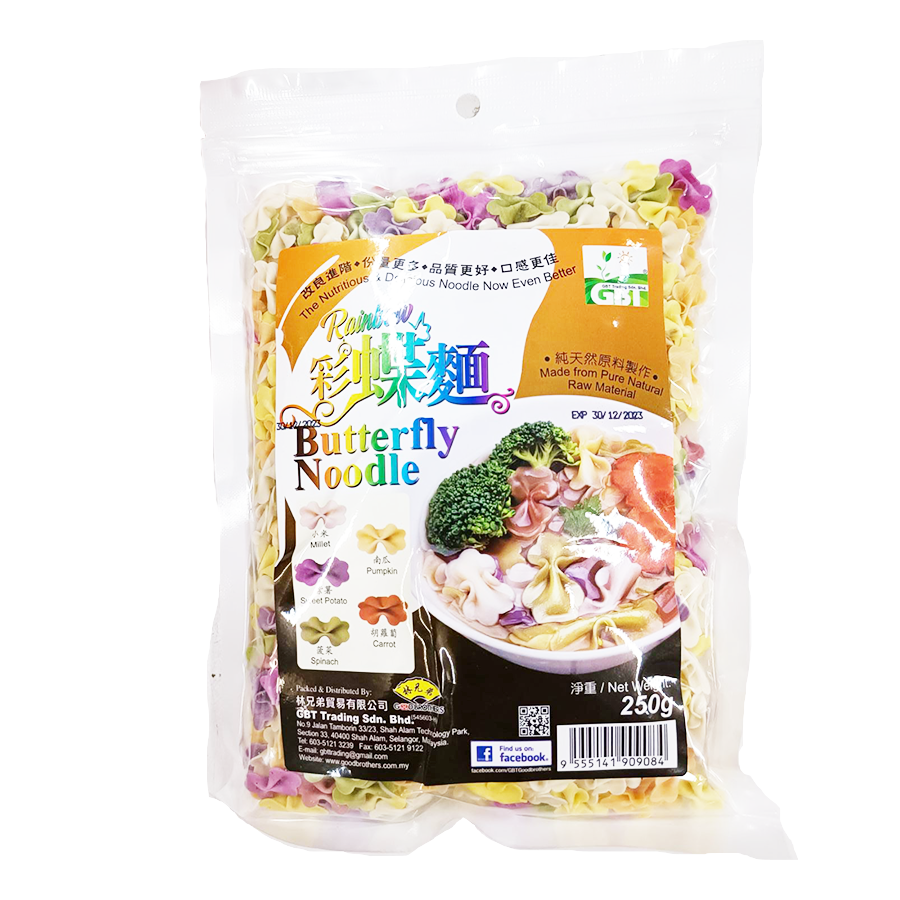 GBT - 純天然原料彩蝶麵 #天然 #健康 #方便易煮 (200g)