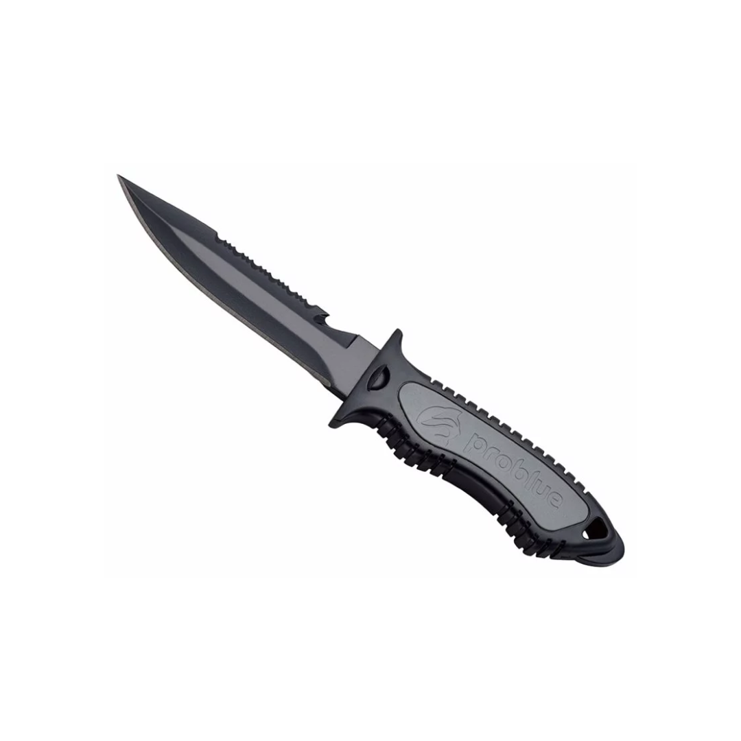 Probleu-304鍍黑鉻不銹鋼尖頭潛水刀KN-83C @