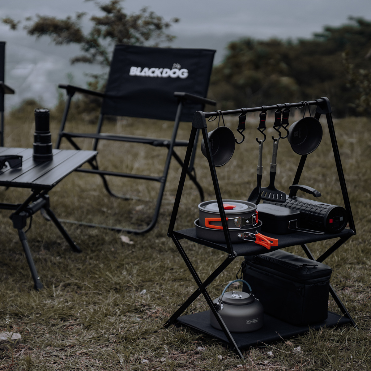 《1559》露營含掛勾可折疊多層置物架