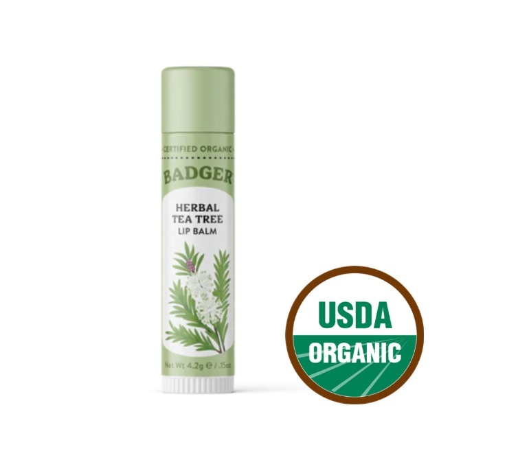 Badger 有機茶樹檸檬香脂潤唇膏  (2028/1/30 前最佳)