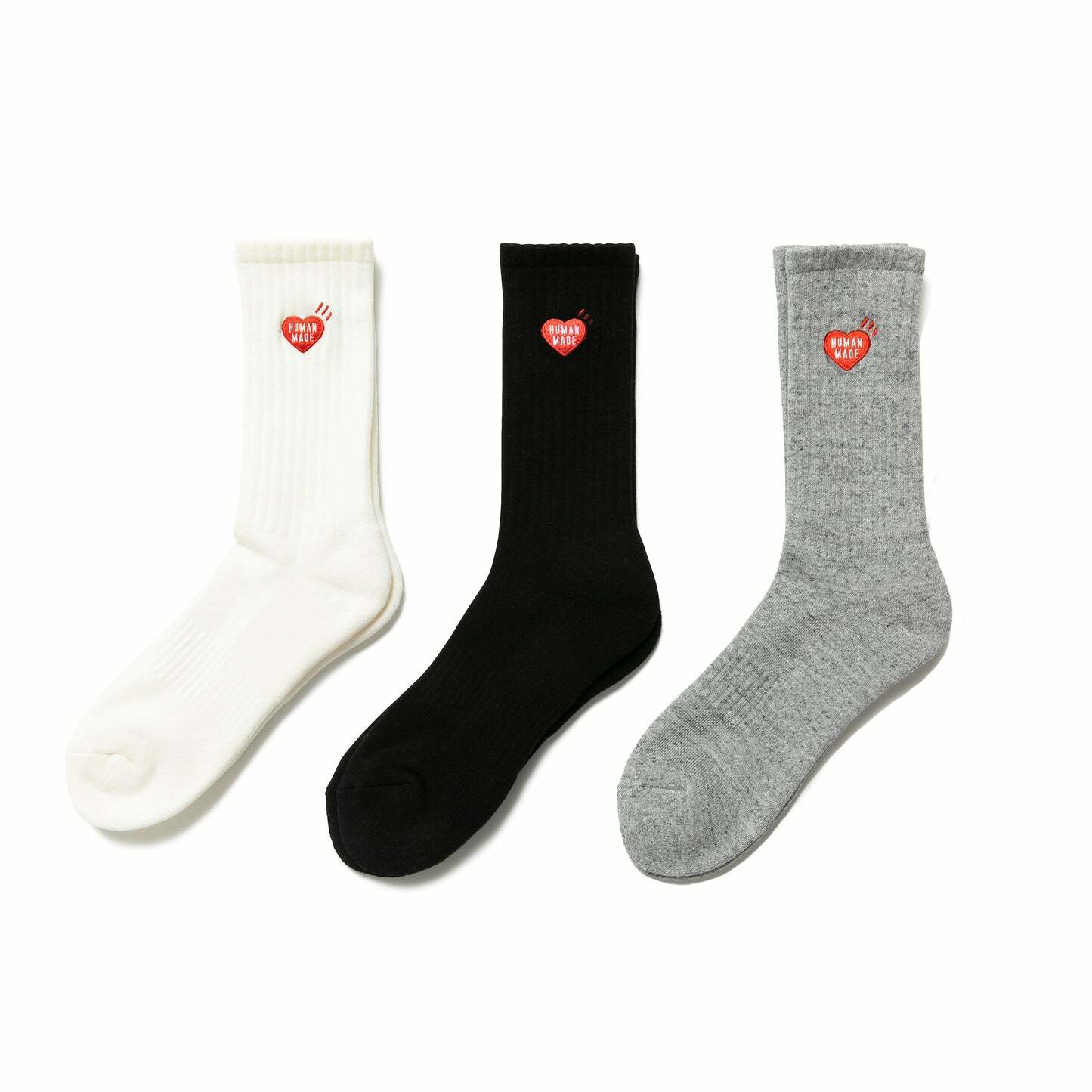 2025SS HUMAN MADE PILE SOCKS 紅愛心 刺繡 LOGO 長襪 穿搭 現貨