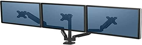 Fellowes Platinum Series Adjustable Computer Monitor Stand for Desk with 3 Monitor Arms, 27 Inch Monitor Capacity (Part no.: 8042601)