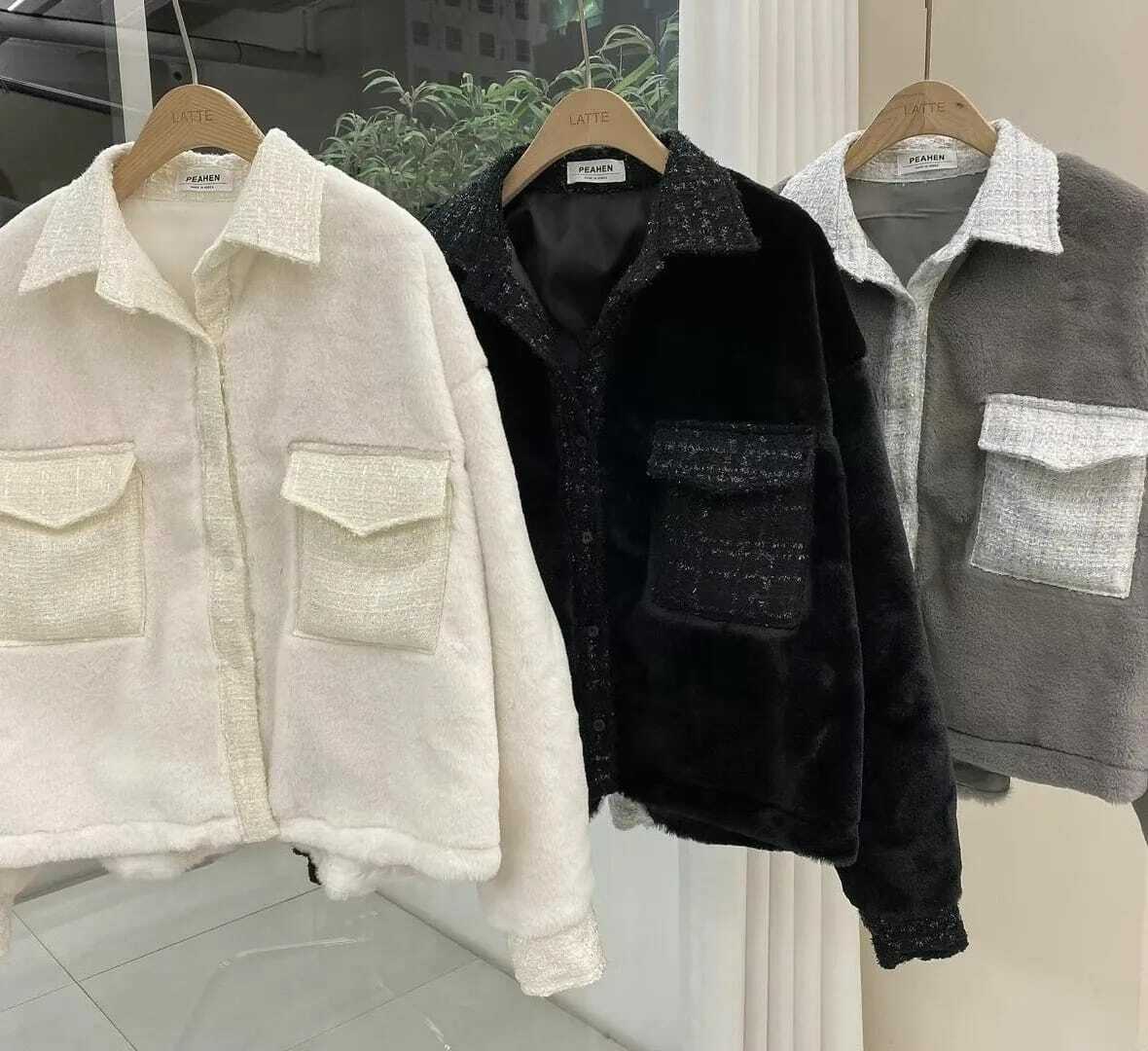 KR0104006-恤衫領雙pocket 外套