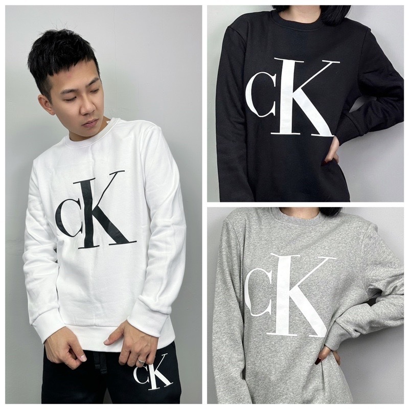Calvin Klein CK 大CK字母 內刷毛 大學t 長袖上衣