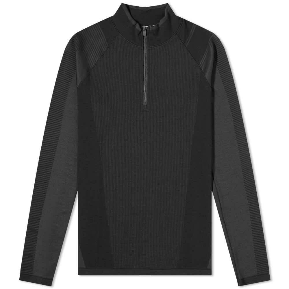 【 Y-3 M CL KNT H-ZIP 頂級細針織上衣 - 黑 】