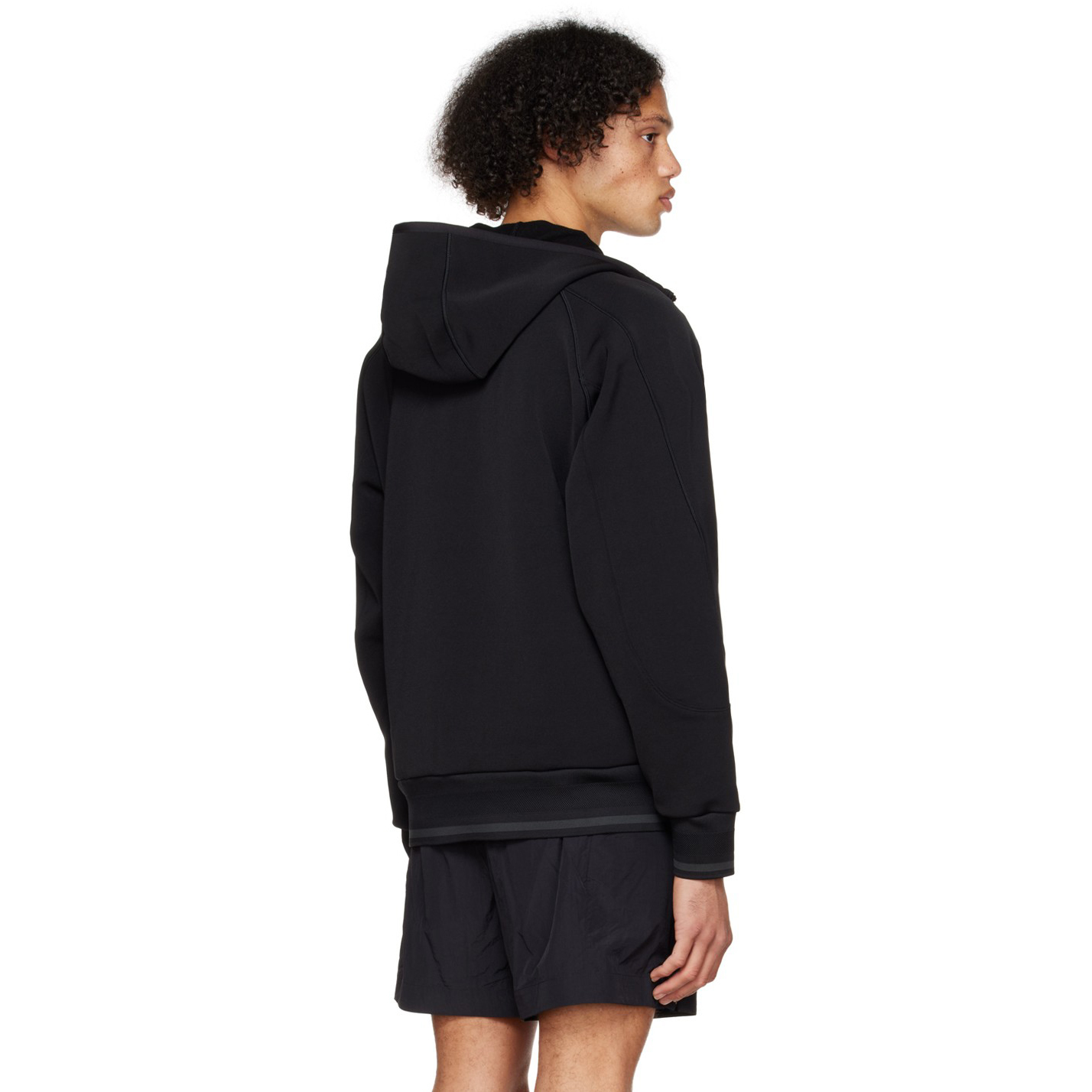 【 Y-3 U TRACK HOODIE  頂級運動帽TEE - 黑 】