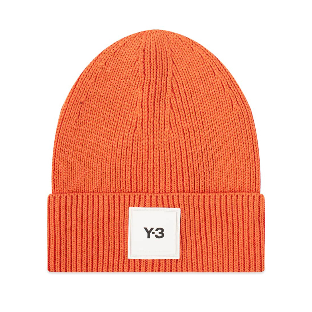 【 Y-3 BEANIE 羅紋羊毛針織帽 - 橘 】