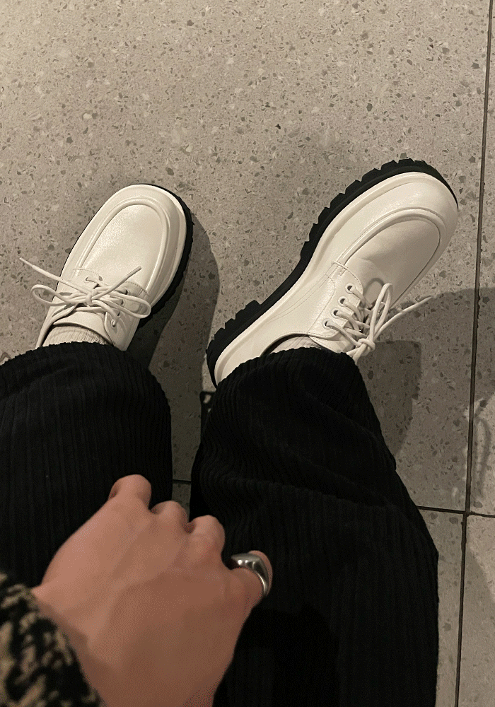 休閒寬腿德比鞋