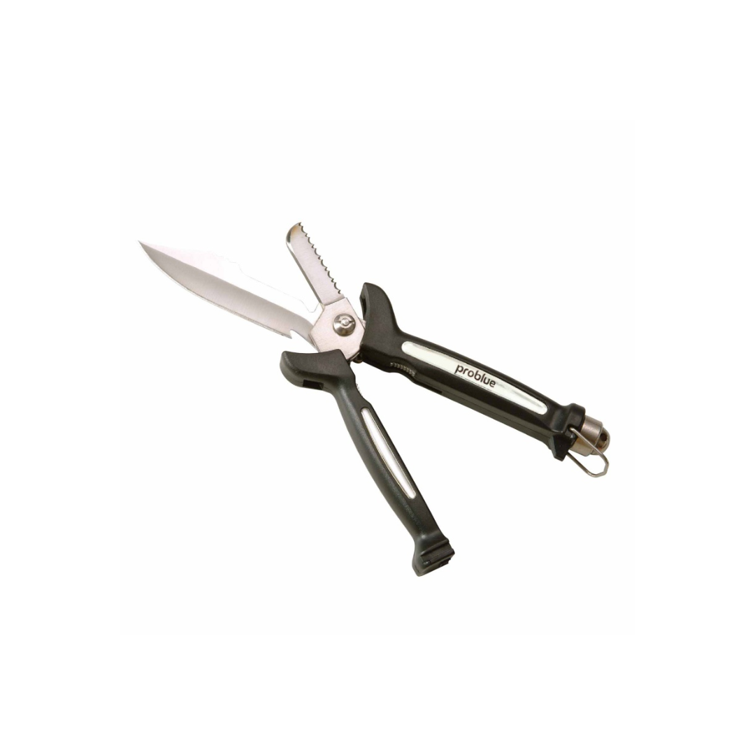 problue4.5英吋 2合一剪刀式潛水刀(尖刀)KN-27