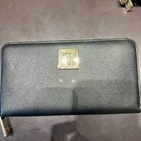 [S] TRUSSARDI NEW LIONE ZIP AROUND LG SMOOTH,BLACK, 8055720285246 (STJ50)
