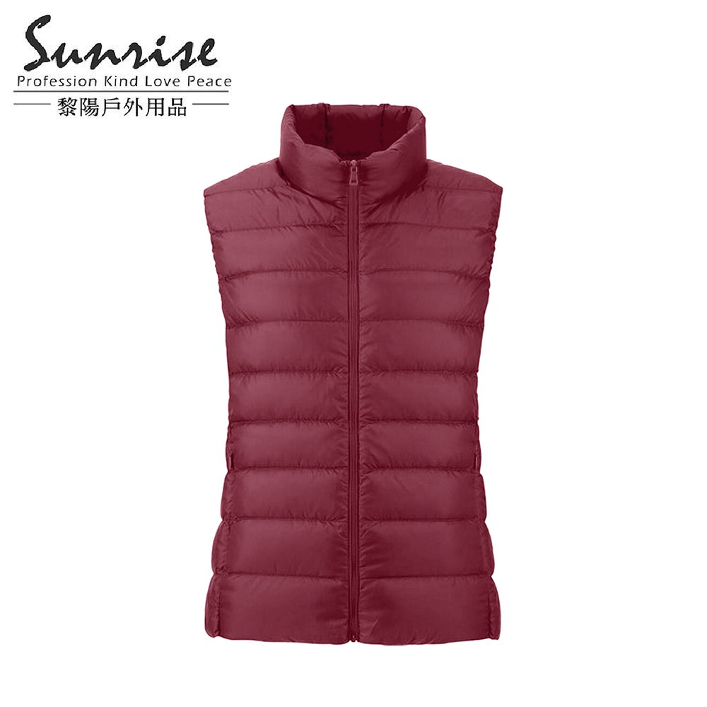 輕量素色羽絨背心 女款 (3色) 輕量/羽絨/易收納/防風/保暖/出國旅遊/登山健行/遊學 00CUKB75