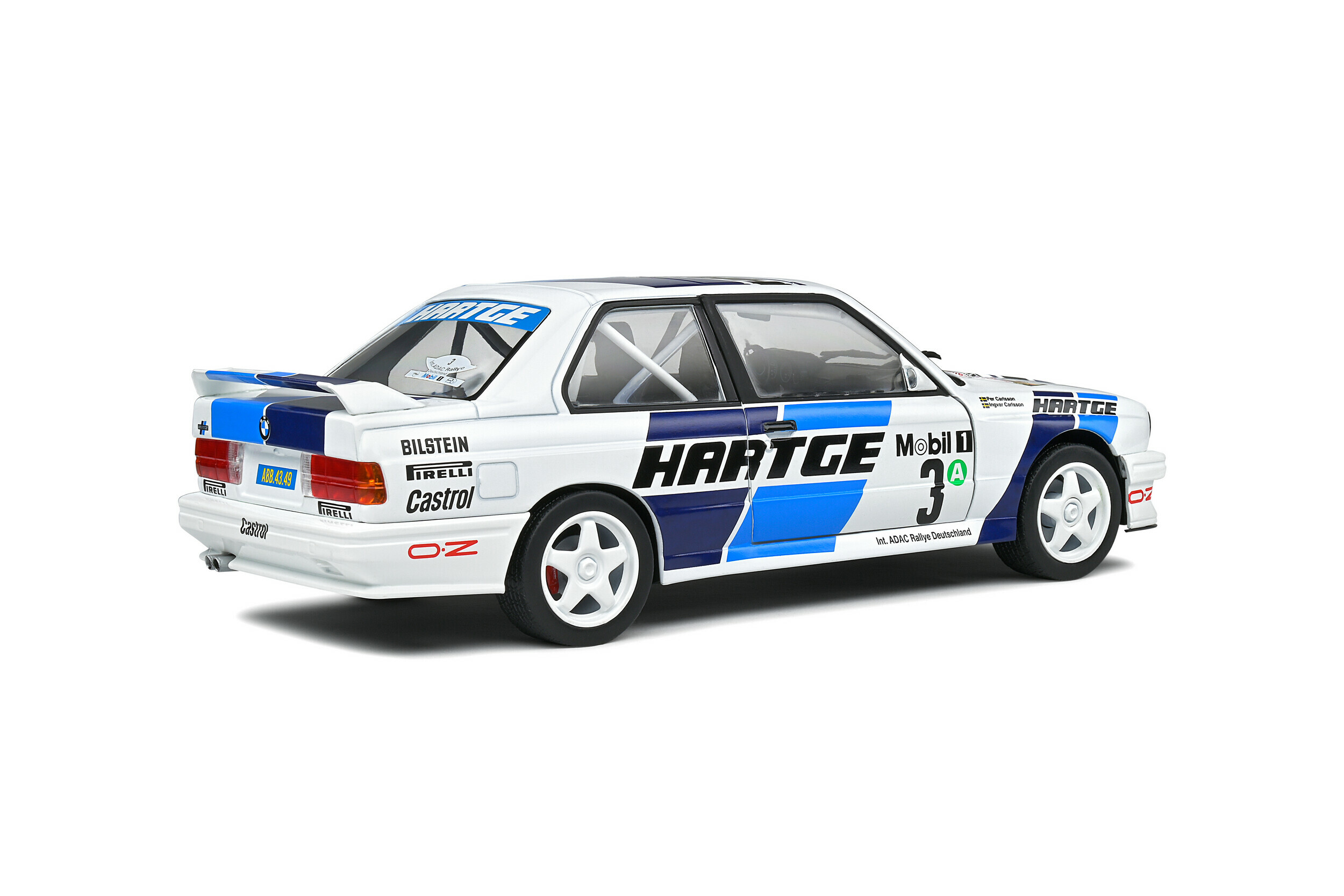 1/18 SOLIDO BMW E30 M3 GR. A – ADAC RALLY DEUTCHLAND – 1990 – #3 I.CARLSSON/ P.CARLSSON( S1801514)