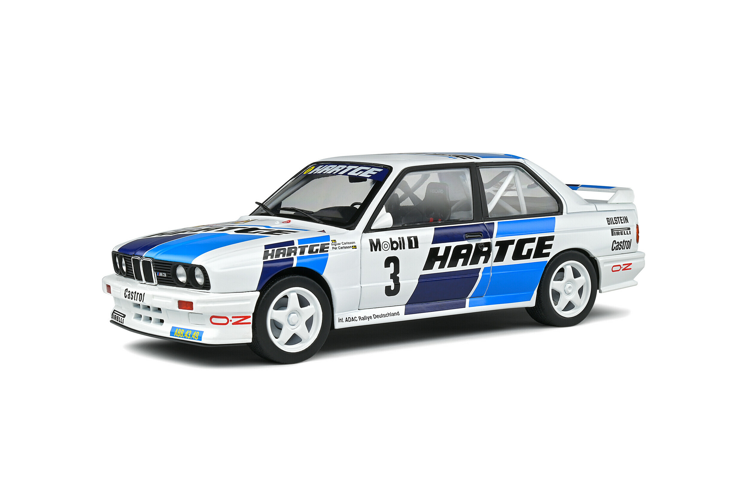 1/18 SOLIDO BMW E30 M3 GR. A – ADAC RALLY DEUTCHLAND – 1990 – #3 I.CARLSSON/ P.CARLSSON( S1801514)