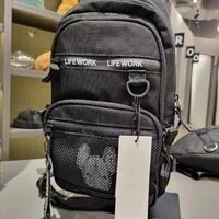 [S] LIFEWORK MESH POCKET SLING BAG,BLACK, LW225BG45540 (SLW148)