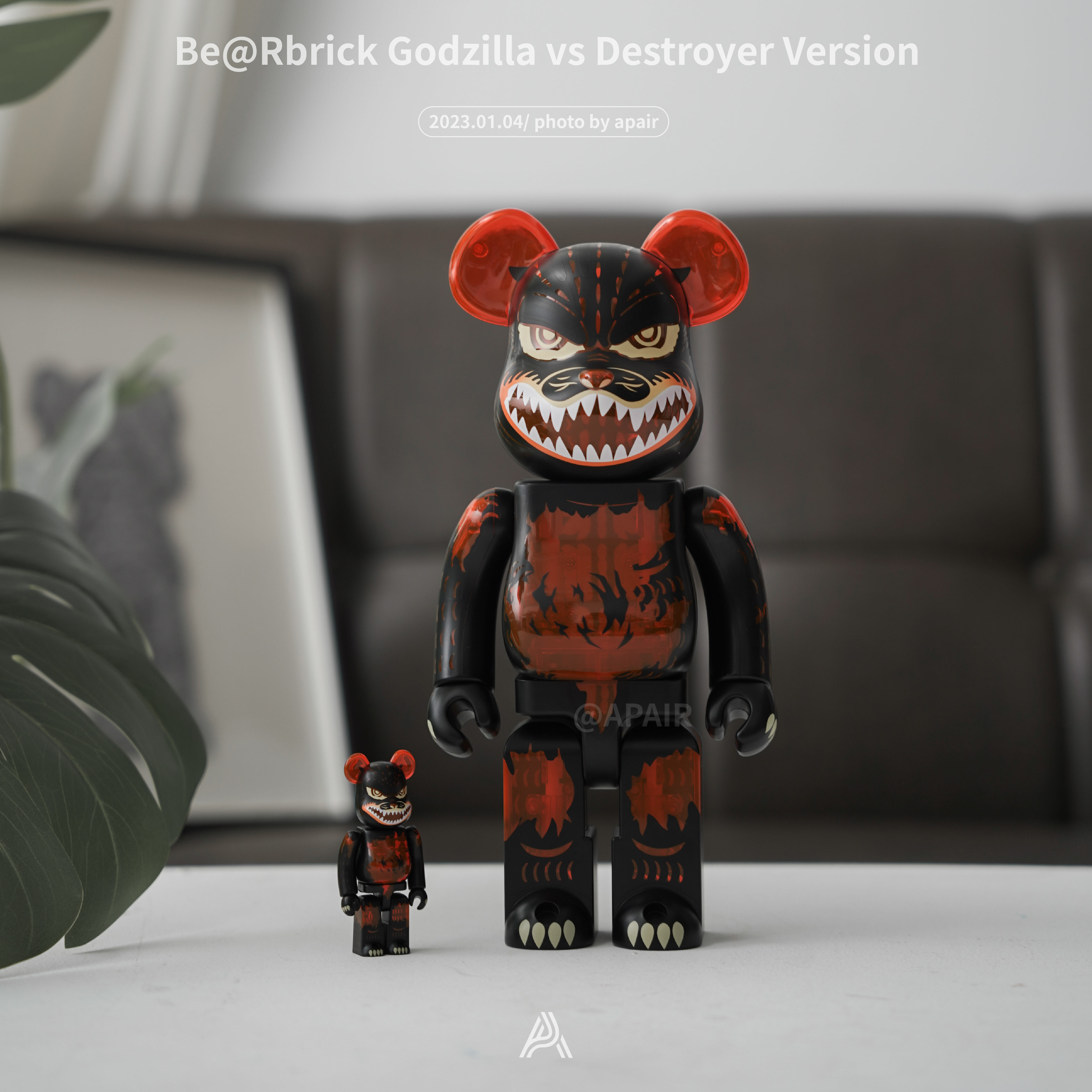 APAIR】現貨Be@Rbrick Godzilla vs Destroyer Version 紅蓮哥吉拉