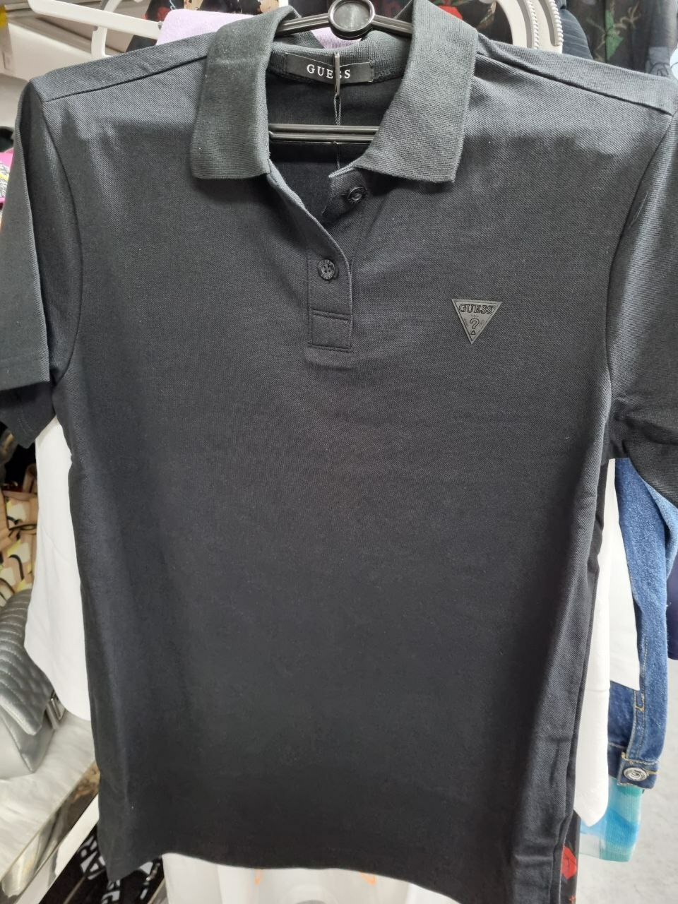 [S] GUESS UNISEX MINI TRIANGLE AEROCOOL KARATI,BLACK, NM2K0380-BLK [FINAL SALE] (SGU307)