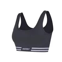 [S] NERDY SLIM COTTON ACTIVE BRA TOP,CHARCOAL, SN175 (SN175)