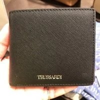 [S] TRUSSARDI ANVERSA WALLET W/COIN POCKET ECOLEATHER,BLACK, 8055720380729 (STJ68)