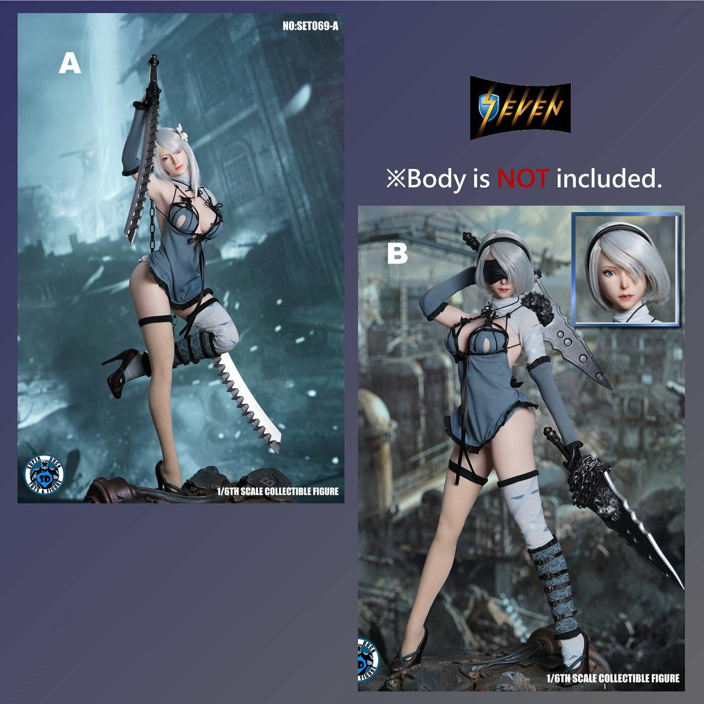 Super Duck : 1/6 SET069 Female costume set