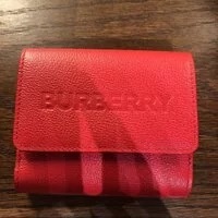 [S] BURBERRY LUNA FOLDING WALLET,RED, 80528291 (SB20)