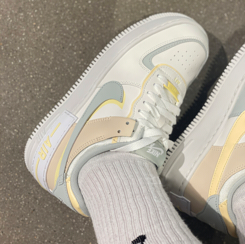 【預訂】NIKE AIR FORCE 1 SHADOW 灰綠檸檬黃拼色 -WOMEN