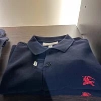 [S] BURBERRY OXFORD MENS POLO SHIRT,DARK NAVY, 80362481003-DARK NAVY (SB31)