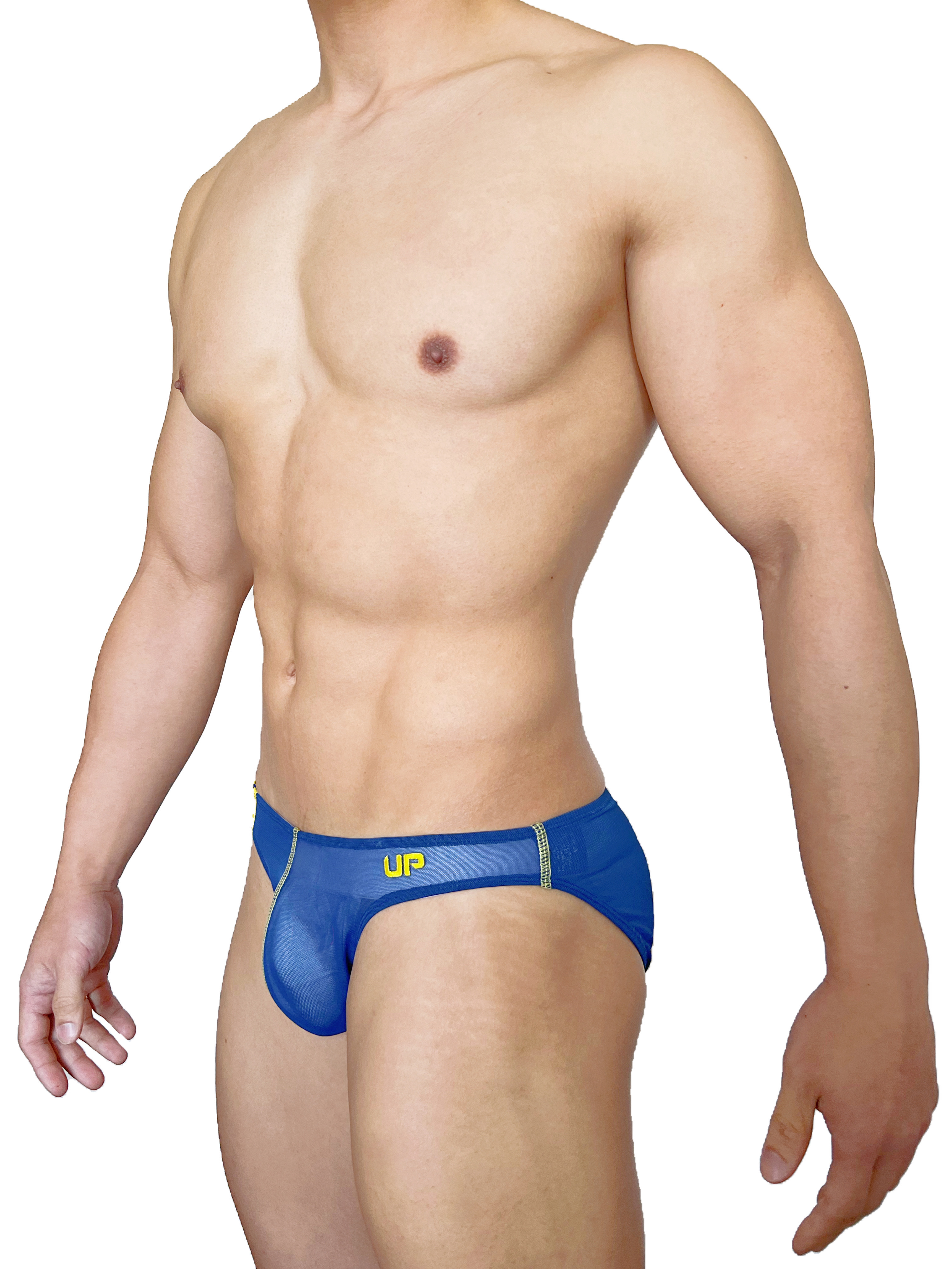 Mesh UP Sport 低腰三角內褲 極透彩藍