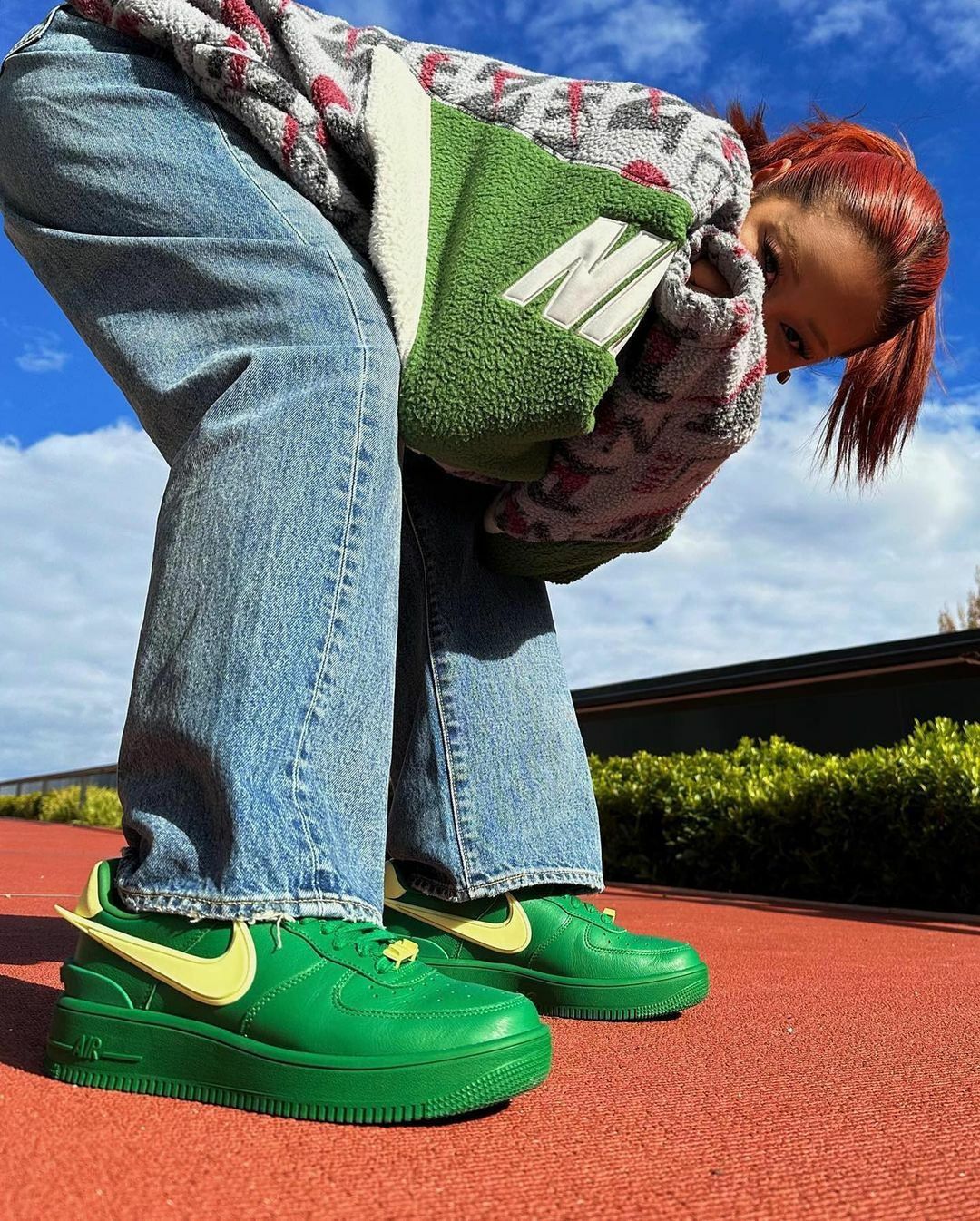 AMBUSH X NIKE AIR FORCE 1 AF1 仿皮革 立體  復古綠 檸檬黃 DV3464-300 / 預購